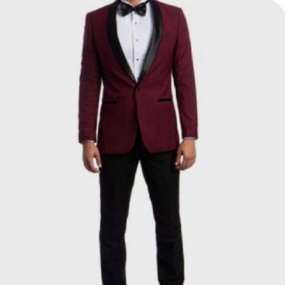 Men’s Slim Fit Solid Satin Shawl Collar Tuxedo